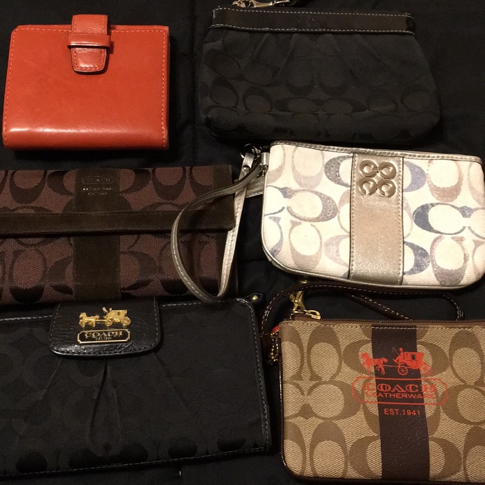 Six Coach Wallets all beautiful